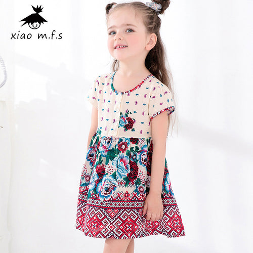 Kids Dress Toddler Clothing Tutu Robes Filles Girls Dresses Summer 2017 Children Clothes Peacock Green/Burgundy MFS-Q8002-KIDS