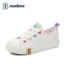 Kids Shoes For Girl Children canvas shoes boys Candy color laces 2017 Spring Autumn white sneakers children single shoes girls-kids