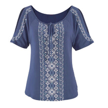 LOSSKY 2017 Summer Women Casual Loose Print Off Shoulder Tops Female T-Shirts Short Sleeve V-neck Modal T shirt For Women
women