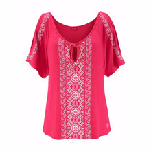 LOSSKY 2017 Summer Women Casual Loose Print Off Shoulder Tops Female T-Shirts Short Sleeve V-neck Modal T shirt For Women
women