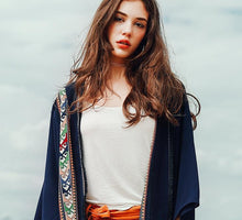 Long Cardigans Women 2017 Spring Summer New Bohemian Chiffon Long Cardigan Women Casual Trench Coat MF170419-women
