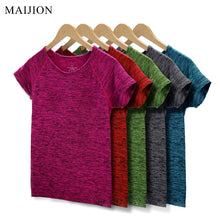 MAIJION 5 Colors Women Yoga Shirt for Fitness Running Sports T Shirt ,Gym Quick Dry Sweat Breathable Exercises Short Sleeve Tops
women