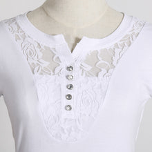 New 2017 Fashion Women t-shirts V-neck Summer Slim Women's Short Sleeve Print Casual Lace Cotton White Tshirt Plus Size Tops 3XL
women