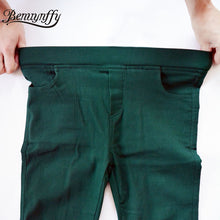 New Fashion 2017 Spring and Summer Plus Size Women's Clothing 3XL White Pencil Pants Ladies Cotton High Waist Elastic Trousers
women
