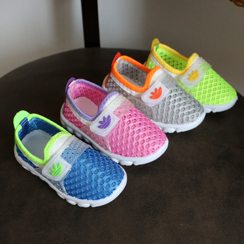 New Spring Summer Fashion Children Shoes girls hollow out net breathable 4 colors 15.5~21cm insole length boys casual kids shoes-kids