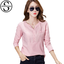 Shintimes Chemise Femme Womens Clothes 2017 Ladies Linen Blouses Shirts Pink Fashion Women Clothing Cotton Blouse Plus Size Tops
women