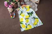 Summer Kids Dresses for Girls Lemon Flower Girl Dresses Cotton Sleeveless Children Sundress Summer Girls Clothes 2-7years
kids