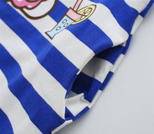 Summer Kids dresses for girls 2-8Y Striped Cartoon Girls dress Donald Duck Print two sides pocket vestido children baby clothes
kids