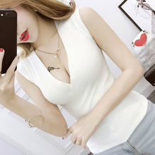 Tank Top vetement femme 11 Colors Fashion Vest Casual Sleeveless Sexy V-Neck Women Summer Korean Knitted Cotton Womens Clothes
women