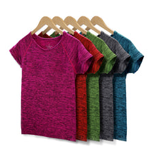 VEAMORS Women Quick Dry Sport Yoga Shirt, Short Sleeve Breathable Exercises Yoga Top T-Shirts For Gym Running Fitness
women