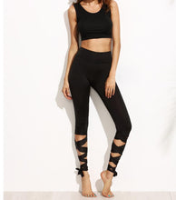 Women Ballerina Yoga Pants Sport Leggings Fitness Cross Yoga High Waist Ballet Dance Tight Bandage Yoga Cropped Pants Sportswear
women