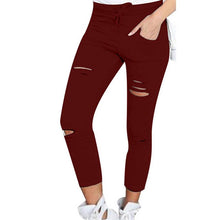 Women Casual Denim Skinny Cut Pencil Pants High Waist Stretch Jeans Trousers Cotton Drawstring Slim Leggings
women