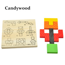 Wooden Tetris Game Educational Jigsaw Puzzle Toys Wood Tangram Brain-Teaser Puzzle Preschool Children Kids Toy
kids