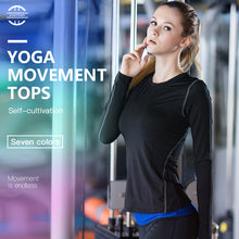 YEL Hot Women Logo Custom Gym Yoga Shirt Fitness Tight Blouses Training Sport Suit Running Sportswear Long sleeve female T-shirt
women