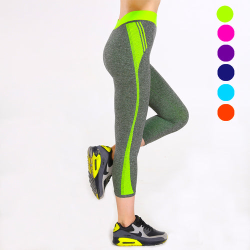 YWYBFS New Women Sport Pants Yoga Fitness Leggings Running Slim Gym Workout Pants Elastic Waist Qucik Dry Sportswear 6 Colours
women