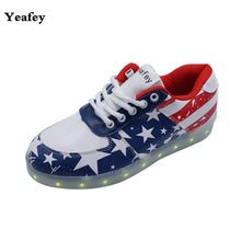Yeafey USB Krasovki Luminous Sneakers Woman Mens Fashion Illuminated Glowing Sneakers Children Shoes with Light Female Shoes-kids