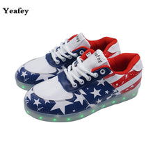 Yeafey USB Krasovki Luminous Sneakers Woman Mens Fashion Illuminated Glowing Sneakers Children Shoes with Light Female Shoes-kids
