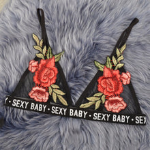 iShine Fashion Summer Sexy Spaghetti strap black rose embroidery camis Camisole Bralet Bustier tank Cropped backless women Tops
women