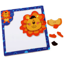 montessori Wooden Toys for Children 3D Magnetic Puzzles Tiger/Bear/Frog Cartoon Animals kids toys Tangram Child christmas Gift
kids