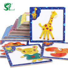 montessori Wooden Toys for Children 3D Magnetic Puzzles Tiger/Bear/Frog Cartoon Animals kids toys Tangram Child christmas Gift
kids