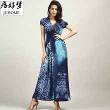 plus size Sexy maxi long summer dress women clothing 2017 blue large/big size elegant Boho beach tunic sundress vestido de festa
women