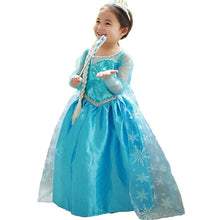 Winter Baby Girls Carnival Christmas Party Lace Sleeve Tutu Dress Elsa Anna Princess Snow Queen Clothes For Kids Girls Costume