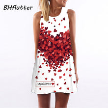 Vestidos 2017 New Style Summer Dress Sleeveless Floral Print Casual Women Dress Above Knee Plus Size Women Clothing Dresses