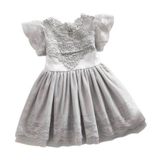 Summer Toddler Girls Baby Kids Lace Tulle Dress Floral Princess Tutu Dress 2-7Y