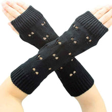 Brand New Women Fashion Knitted Arm Wrist Fingerless Winter Gloves Soft Warm Mitten gants femme #LSN