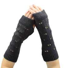 Brand New Women Fashion Knitted Arm Wrist Fingerless Winter Gloves Soft Warm Mitten gants femme #LSN