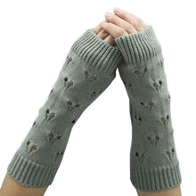 Brand New Women Fashion Knitted Arm Wrist Fingerless Winter Gloves Soft Warm Mitten gants femme #LSN