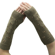 Brand New Women Fashion Knitted Arm Wrist Fingerless Winter Gloves Soft Warm Mitten gants femme #LSN