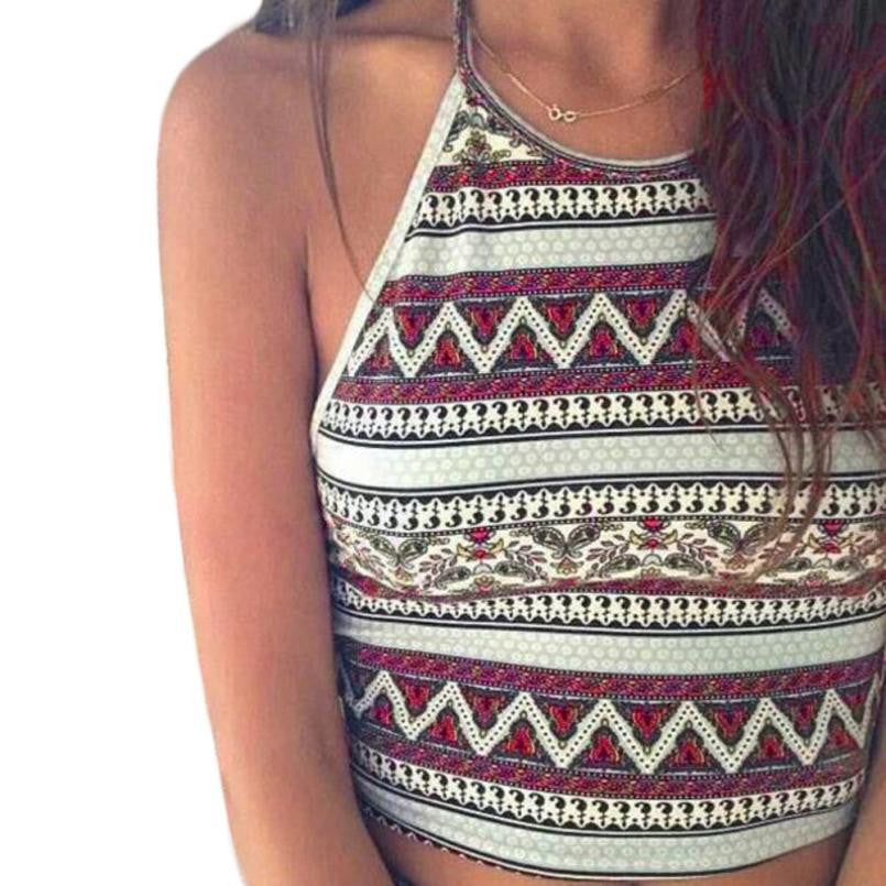 Sexy Women Crop Tops Summer Beachwear Bikini Bra Strap Tank Vest Tops High-Neck Halter Camis Camisole #YYE