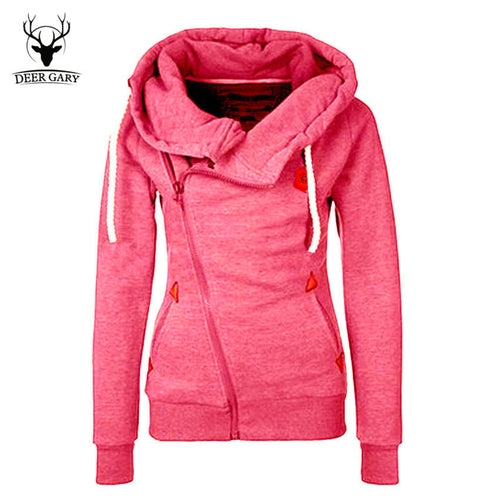 New Fashion Solid Women Hoodies Sweatshirts Spring Autumn Hoodies Women Zipper Design Thicken Hoody Women Hoody Sweatshirt