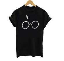 2017 New Womens Lightning Glasses Printed T-shirt Tees Harajuku Tshirt Plus Big Size S-xl