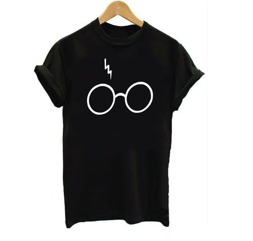 2017 New Womens Lightning Glasses Printed T-shirt Tees Harajuku Tshirt Plus Big Size S-xl
