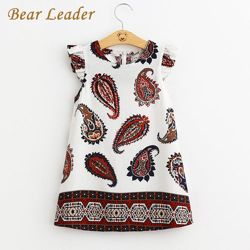 Bear Leader Girls Dresses 2017 Brand Princess Dress Kids Clothes Cartoon Pattern Design Kids Dress for Girls Clothes 3-8Y