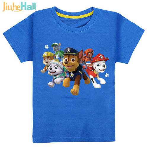 7 Types High Quality Kids New Cartoon Dog Print T-Shirts Cotton Boy Girls Tee Tops Clothing For Kids 2-6 Years 2017 Hot CMB131