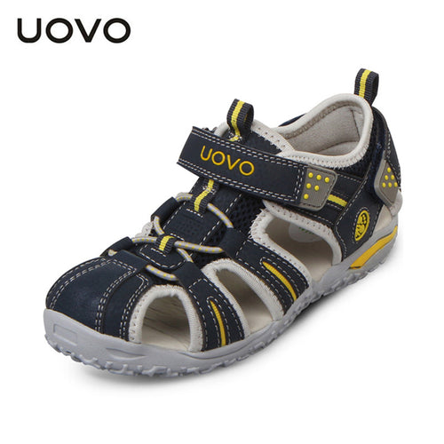 UOVO brand 2017 summer beach kids shoes closed toe sandals for boys and girls designer toddler sandals for 4 - 15 years old kids
