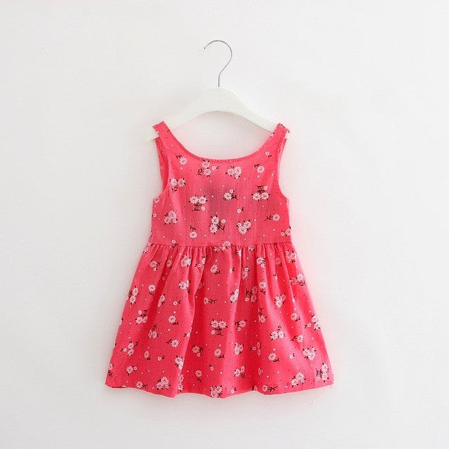 Baby Girls Cotton Vest Dress Kids Sundress Princess Shirt Dresses G46