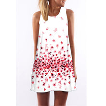 Vestidos 2017 New Style Summer Dress Sleeveless Floral Print Casual Women Dress Above Knee Plus Size Women Clothing Dresses