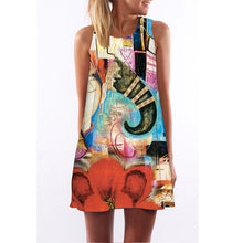 Vestidos 2017 New Style Summer Dress Sleeveless Floral Print Casual Women Dress Above Knee Plus Size Women Clothing Dresses