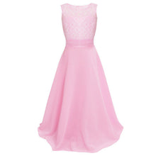 Retail Lace Flower Girl Dress Children Kids Beautiful Wedding Party Dress Girl Formal Party Pageant Long Princess Dress lace002