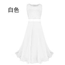 Retail Lace Flower Girl Dress Children Kids Beautiful Wedding Party Dress Girl Formal Party Pageant Long Princess Dress lace002