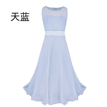 Retail Lace Flower Girl Dress Children Kids Beautiful Wedding Party Dress Girl Formal Party Pageant Long Princess Dress lace002