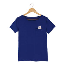 Women T Shirt 2015 Summer Style T-shirt Print Middle Finger Pocket Cat Harajuku O-neck Short Sleeve Cotton Couple Tee Plus Size