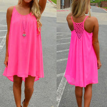 Women beach dress Fluorescence summer dress chiffon female women dress 2016 summer style vestido plus size women clothing