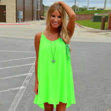 Women beach dress Fluorescence summer dress chiffon female women dress 2016 summer style vestido plus size women clothing