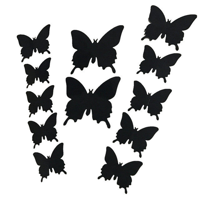 Hot Selling 12PCS 3D PVC Magnet Butterflies DIY Wall Sticker Home Decor Poster for Kids Rooms t Wall Decoration Drop Shipping