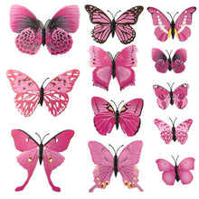 Hot Selling 12PCS 3D PVC Magnet Butterflies DIY Wall Sticker Home Decor Poster for Kids Rooms t Wall Decoration Drop Shipping